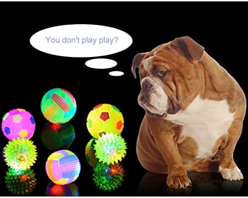 כדורי צעצוע של כלבים מהבהבים מחמד לחיות מחמד צבע מחמד כדור מהבהב כדור זוהר כדור אלסטי כדור צעצוע כלב כדור