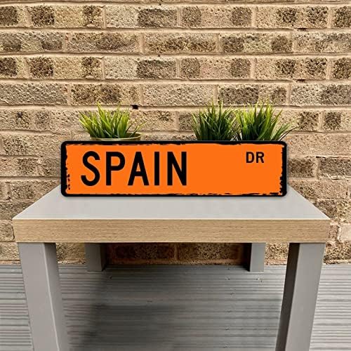 ספרד שלט רחוב קאנטרי בהתאמה אישית של עיר המתכת שלך קיר קיר פלאק ספרד דר שלט מדינת חווה מרפסת חווה חנות קיר עיצוב