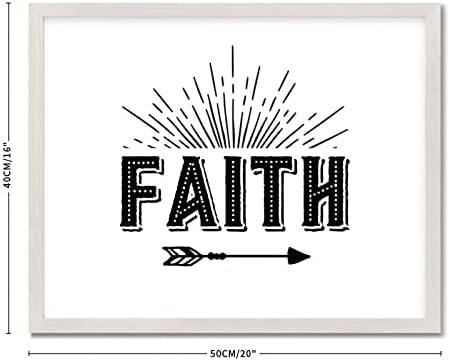 ציטוט מוטיבציוני מסגרת שלטי עץ נוצרי אומר אמונה ציטוטים דתיים שלט דקורטיבי מודרני עם מסגרת עץ שלטי