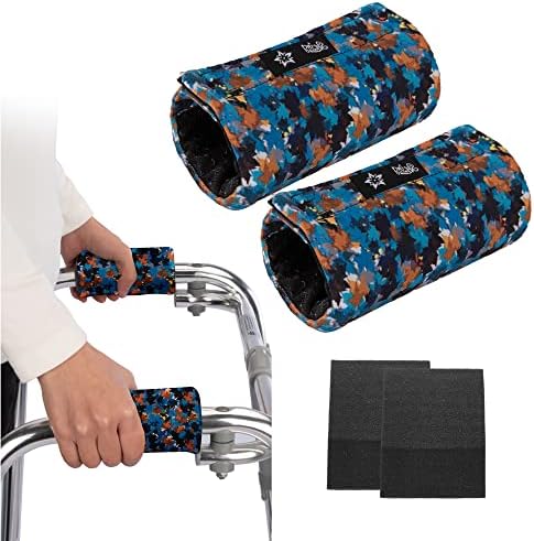 אוניברסלי הליכון יד אחיזה מרופד מכסה החלקה כרית קצף עבור מתקפל כיסא גלגלים רולטור קב ידית רפידות 2-חבילה