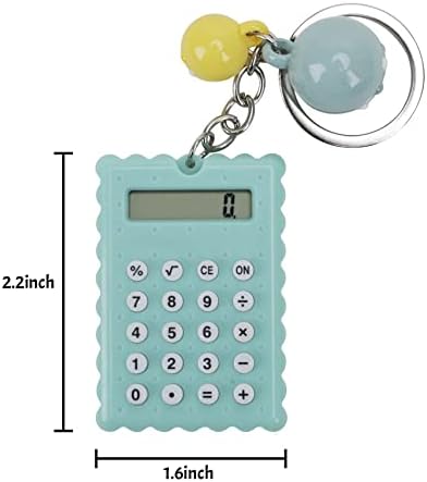מחשבון קטן ילדים קריקטורה מצוירת מיני מחשבון כיס גודל כיס כפתור דקיק סוללה מחשבון מחשבון חמוד מחשבון נייד