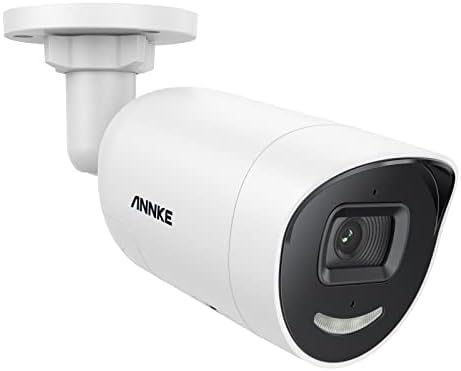 Annke AC800 4K מצלמת אבטחה חיצונית, מצלמת מעקב IP POE עם גילוי אנושי/רכב, אזעקות Strobe & Spotlight,