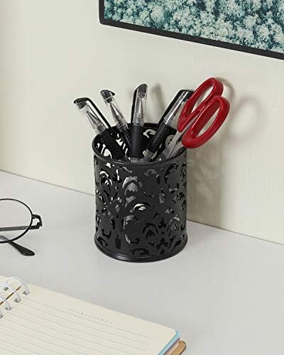 2 חבילה עט מחזיק מארגן שולחן עט עיפרון כוס מרקר מחזיק איפור מברשת מחזיקי,שחור