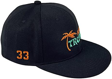 קאליד פלינט טרופי בייסבול כובע 33 ירח אבא כובע סרט היפ הופ ראפ מתכוונן רקום סנאפבק כובע שחור