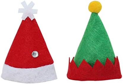 24 יחידות מיני חג המולד כובעי סוכרייה על מקל סוכריות כיסוי סנטה סוכרייה על מקל כורכת כיסויי חג