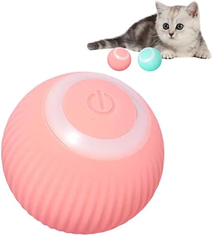 צעצוע חתול חכם, סוג C נטענת כדור חכם 360 ° עצמאי אוטומטי סיבוב צעצועים לחתלתולים אינטראקטיביים צעצועים לחתולים