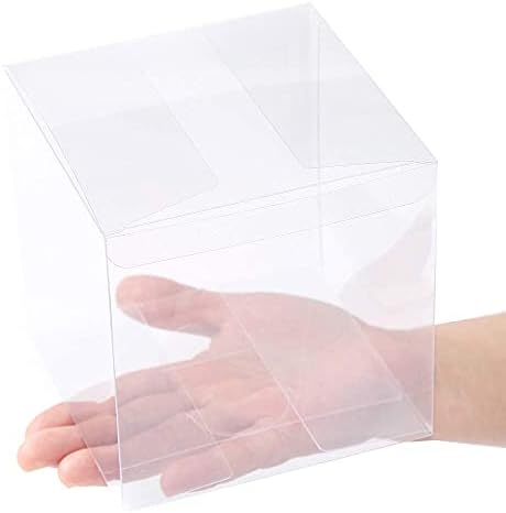 קופסאות מתנה של Ezek Clear X-LAGE 4.7 x 4.7 x 4.7 קוביית אריזה שקופה לקישוטים נוכחים אביזרי תכשיטים