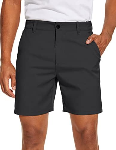 מכנסי שמלת גולף לגברים של Puli, היברידית קדמית שטוחה היברידית 7 אינץ