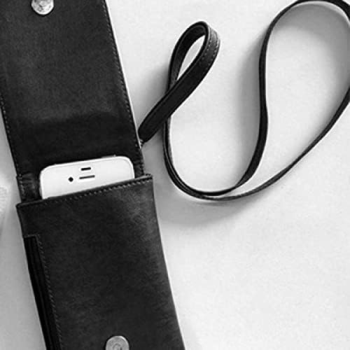 ארנק טלפון של צבעי מים ציאן חמוד חמוד ארנק טלפון תלייה כיס נייד כיס שחור