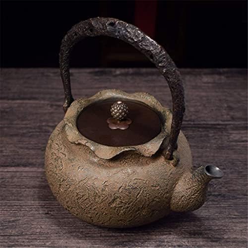 פשטות יצירתית יפנית ברזל יצוק טטסובין קומקום קומקום תה ללא מעצורים סיר ברזל יצוק בעבוד