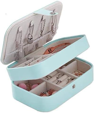 ZCXIYU תיבת תכשיטים עור תכשיטים רב שכבתי לתיבת אחסון תכשיטים ניידים לחדרי שינה ותכשיטים קיבולת גבוהה