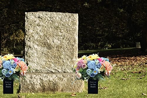 מחזיק פרחי אגרטל קבר מתכת בבית העלמין הקרקע קישוטים קברים עם קוצים וקצף פרחוני