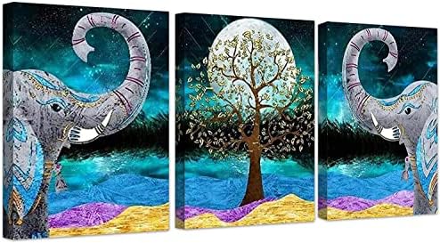 3 חבילות 5D ציור אמנות יהלום, ערכות ציור יהלומי ירח גדול למבוגרים, DIY מקדחה מלאה קריסטל ריינסטון אמנות