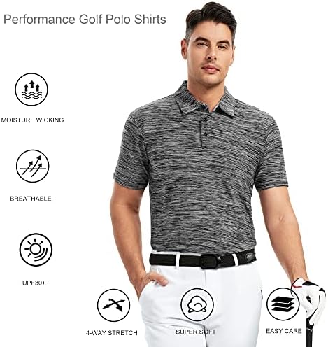 אלכס ונדו גברים של גולף חולצה לחות הפתילה מהיר יבש קצר שרוול מזדמן פולו חולצות לגברים