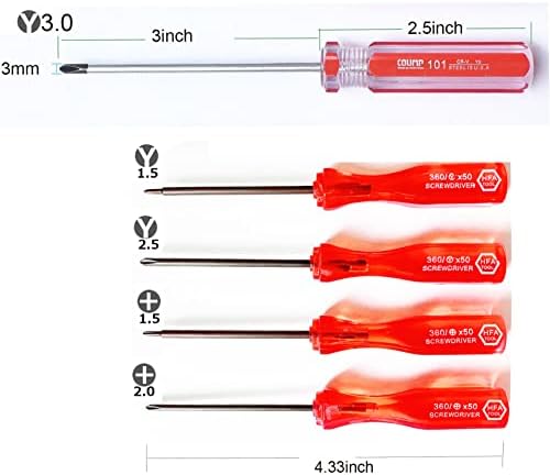5-1 סט מברג משולש 1.5 2.5 3.0 מברג 3 נקודות ופיליפס 00-000 ערכת כלי תיקון מברג למוצרי נינטנדו מתג לייט ג '