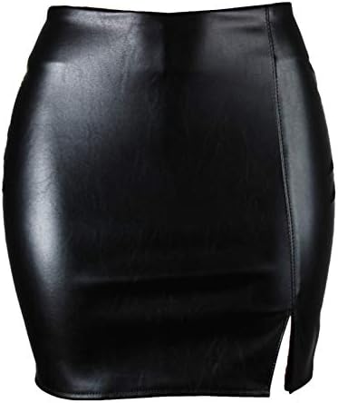 חצאית Ethkia Down עור חצאית סקסית סקסית רוכסן רוכסן נשים חצאית עור חצאית עור חצאית בגד ים.