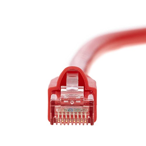 Installerparts (10 חבילות כבל Ethernet CAT5E כבל UTP שאינו מופרך 5 רגל - אדום - סדרה מקצועית - 1Gigabit/SEC