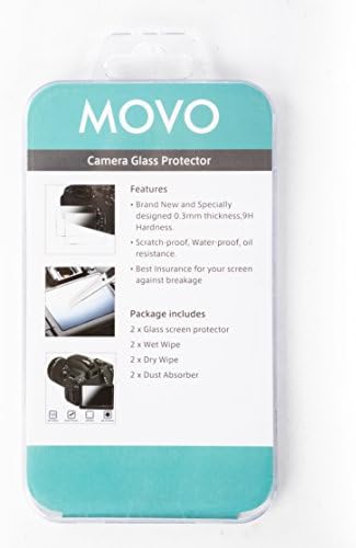 מגני מסך LCD של Movo Optical Glass LCD עבור Nikon D3100, D3200, D3300, D3400 DSLR מצלמת - מספק הגנה על
