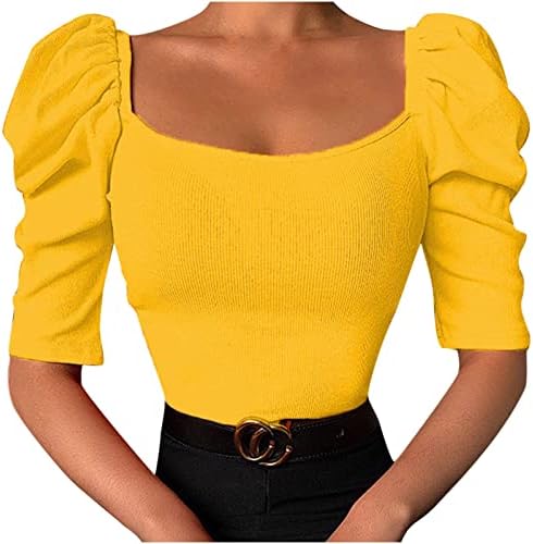 חולצת טוניקה דקה דקה בנות שרוול קצר 2023 צוואר צוואר צוואר צוואר סרוגה בסיסית חולצה עליונה עליונה לנשים