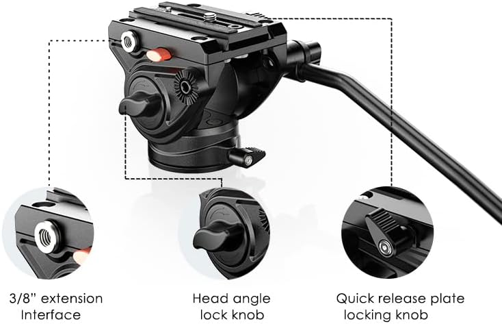 אלומיניום קוואד צינור מקצועי 72 אינץ 'חצובה עבור Canon PowerShot SX710 HS