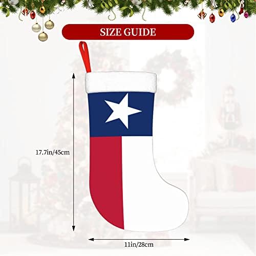 QG ZZX גרבי חג המולד עם דגל שרוול קטיפה סופר -קטיפה סופר רך של גרבי חג המולד של טקסס חג המולד גרבי