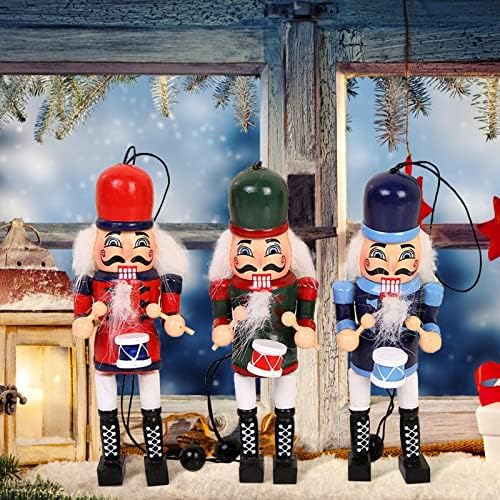 קישי קישוטי מפצח אגוזים, מסיבת קרקר אגוזים / קרקרים אגוזים נוצצים דמויות קישוטי עץ חג המולד מתנת יום הולדת קישוטים