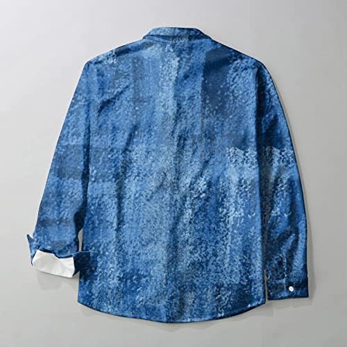 חולצות טי גרפיות של xiqiam לגברים מתנות אופנה מזדמן דש מכפתור מזמן ז'קט קרדיגן מודפס עם שרוולים