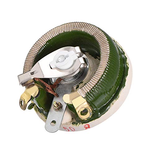 uxcell 100w 50r Ohm Wirewound Ceramic Pitentiometer משתנה נגן Rheostat עם ידית