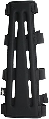 11.5 שחור ארוך במיוחד חץ וקשת מגן זרוע עם 4-רצועת אבזמים