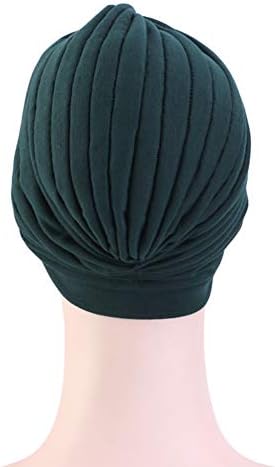 נשים של כותנה טורבן אלסטי כפת הדפסת שינה מצנפת הכימותרפיה כובע שיער אובדן כובע