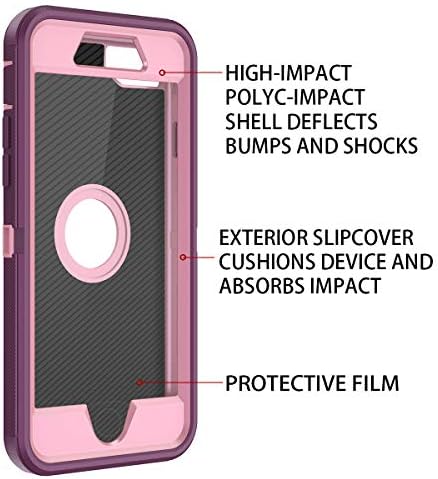 I-HONVA לאייפון 8 מארז, אייפון 7 מארז מגן מסך מובנה אבק אבק/טיפה הוכחת טיפה 3 שכבות הגנה גוף מלא גוף