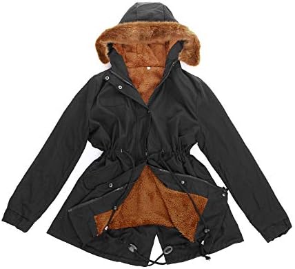 מעילי Oiumov לנשים, מעיל שלג חורפי לנשים מטושטש עם מעילי פארק חמים אטומים ברוח חמים