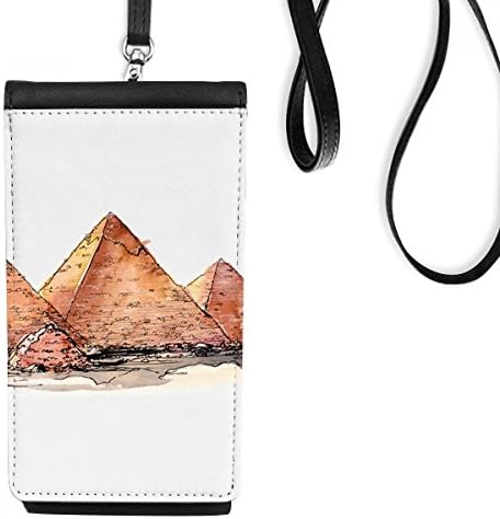 מצרים פירד של עזה ארט דקו מתנה מתנה ארנק טלפון ארנק תלייה כיס נייד כיס שחור