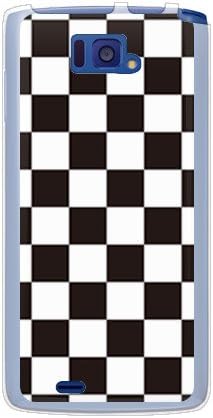דגל משובץ בעור שני שחור x לבן / עבור Medias X N-04E / DOCOMO DNC04E-TPCL-799-J231