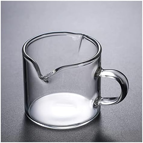 רוטב צלחת רוטב רוטב סירת כפול פה פכי חלב קטן זכוכית חלב כוס אספרסו ספל טמפרטורה גבוהה עמיד זכוכית חלב שיתוף כוס