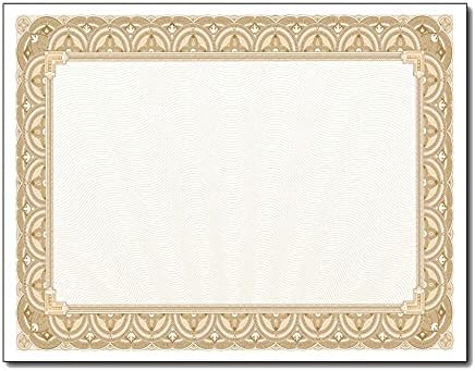 זהב גבול ריק תעודת נייר-בתפזורת 500 חבילה-8.5 איקס 11 תעודות עבור מדפסת פרסים