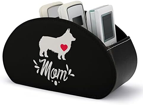Corgi Dog Welsh Mom Pu עור PU מחזיקי שולטים מרחוק שולחן אופנה ארגון תיבת אחסון עם 5 תא