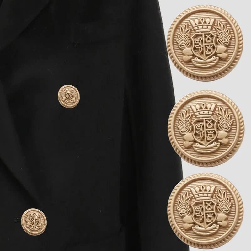 Fitouna 20 חתיכות כפתורי בלייזר מתכתית הגדרת 15 ממ 20 ממ לחצני זהב גברים למעיל אחיד של מעיל בלייזר