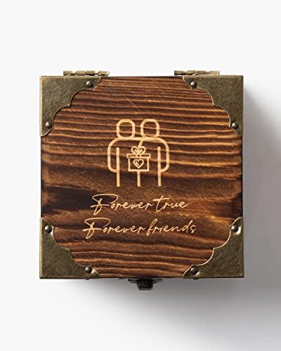 קופסת עץ קטנה עם מכסה צירים דקורטיבית, קופסאות מזכרת בהתאמה אישית לנשים, קופסת מתנה כפרית מרובעת