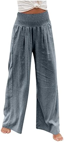 מכנסי רגל רחבים של מכנסי רגל כותנה מכנסי רגל רחבים מכנסי רגל אלסטיים טרקלין פלאצו מכנסי טרנינג