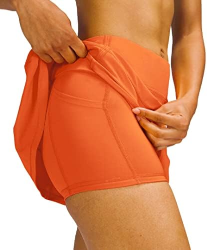 חצאיות טניס אימון של Meivso לנשים עם כיסים ספורט ספורט ספורט ספורטס מכנסיים קצרים מובנים