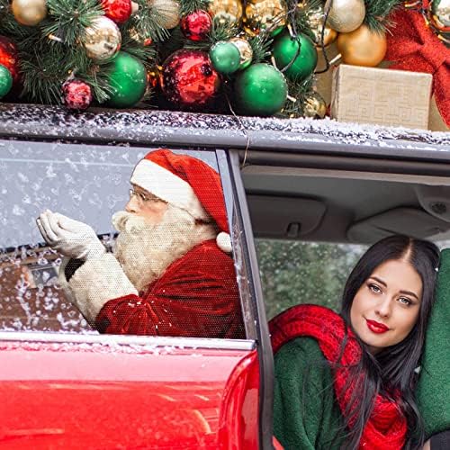 אבזרי צילום לילדים חיצוני סנטה חצי דבקות חלון רכב שקופות מדבקות חלון מכונית חג המולד מדבקות קישוט לחג