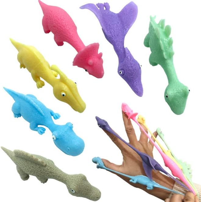 Veewon 10 יחסי דינוזאור דינוזאור צעצועים נמתחים צעצועים להפקת אצבעות צעצוע לקשירת משרדים
