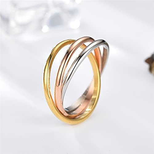 צבעוני צבעוני 3 מחשבים קושרים טבעת ספינר טבעת נירוסטה טבעת טבעת טבעת לנשים לנשים