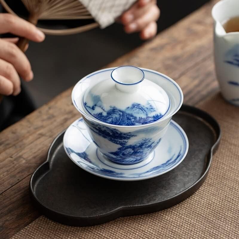 Weershun נוף קרמיקה גאיוואן לתה טוראן עם מכסה עם כלי תה קונג פו טקס תה קערות תה סיני חנות צ'וואן לילי דנג