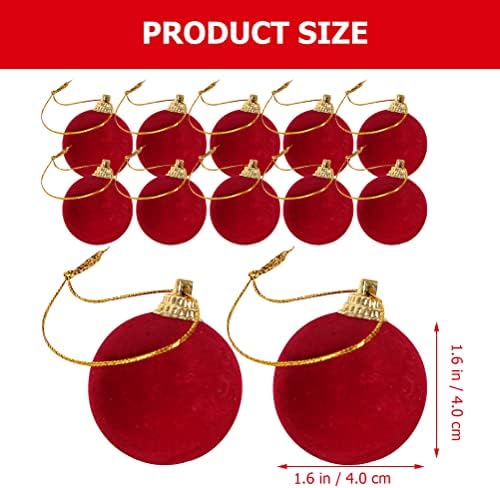 Luozy 12 PCS תפאורה לעץ חג המולד 4 סמ קישוטי כדור תלויים בכדור עץ