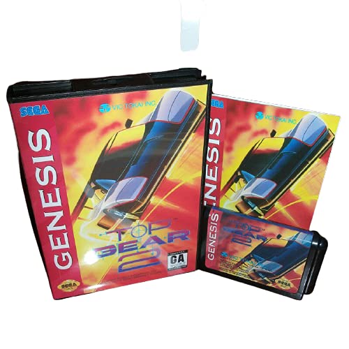 Aditi Top Gear 2 ארהב כיסוי עם קופסה ומדריך עבור Sega Megadrive Genesis Console Game Console