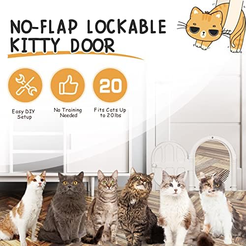 דלת חיות מחמד לחתולים דלת החתול הפנימית ללא דש דלת דלת חתול צרפתית דלתות לחיות מחמד לחתולים קטנים עד 20 קג