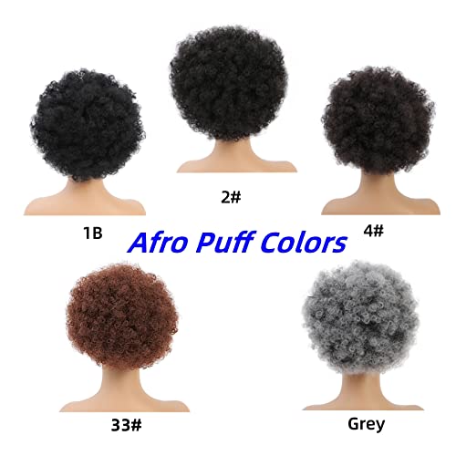האפרו פאף קוקו הארכת עבור שחור נשים קצר סינטטי האפרו פאף שרוך קוקו עבור טבעי שיער כובע גודל 10 מתולתל שיער 100