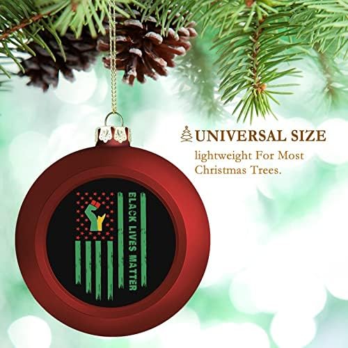 שחור חיים חומר 1/2/4 יחידות כדורי חג המולד קישוטים לעץ חג המולד עץ התנפצות קישוטי הדפסה תלויים למסיבת